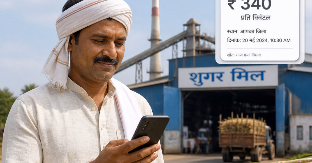 गन्ने का भाव कैसे चेक करें — FRP, MSP और मंडी रेट 2026