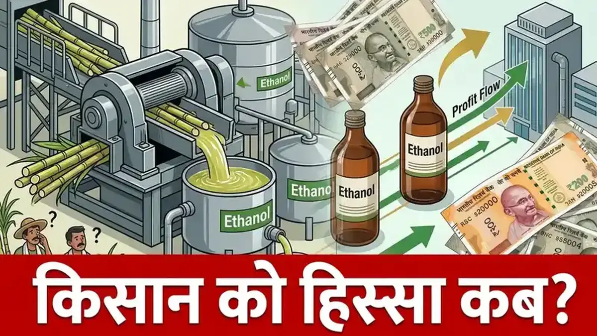 मिलें एथेनॉल से करोड़ों कमा रही हैं — किसान को क्यों नहीं मिलता हिस्सा? जानें नई माँग