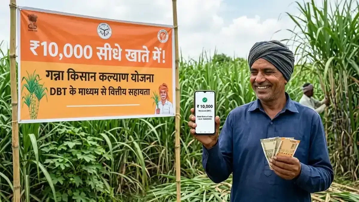 गन्ना किसान कल्याण योजना: ₹5,000 से ₹10,000 प्रति हेक्टेयर DBT सीधे खाते में — जानिए पूरी योजना और पात्रता