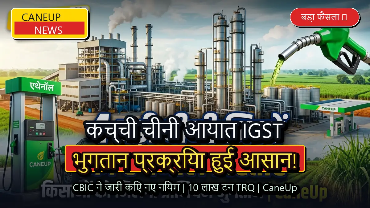 कच्ची चीनी आयात पर IGST भुगतान प्रक्रिया आसान, CBIC ने 10 लाख टन TRQ के लिए जारी किए नए नियम